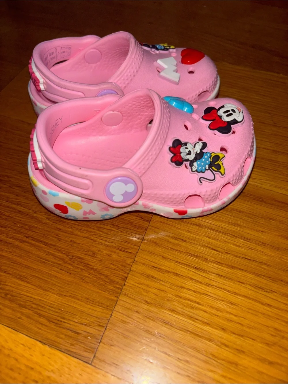 CROCS Pink Minnie Mouse Jibbitz-Decorated Slip-Ons